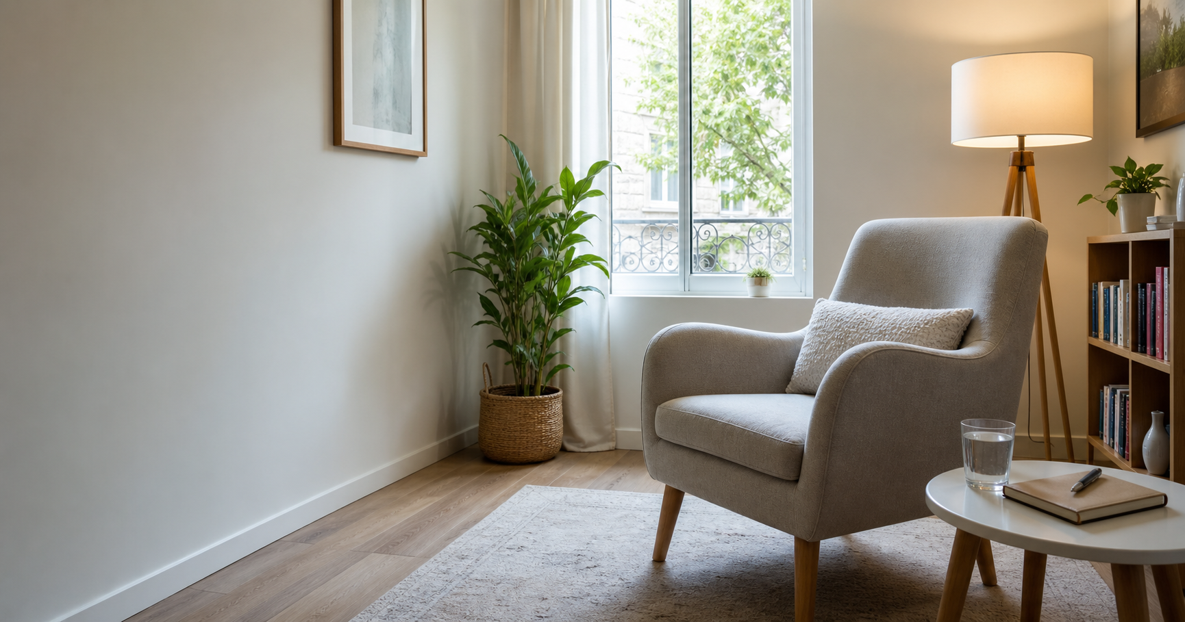 Cabinet lumineux avec fauteuil de consultation